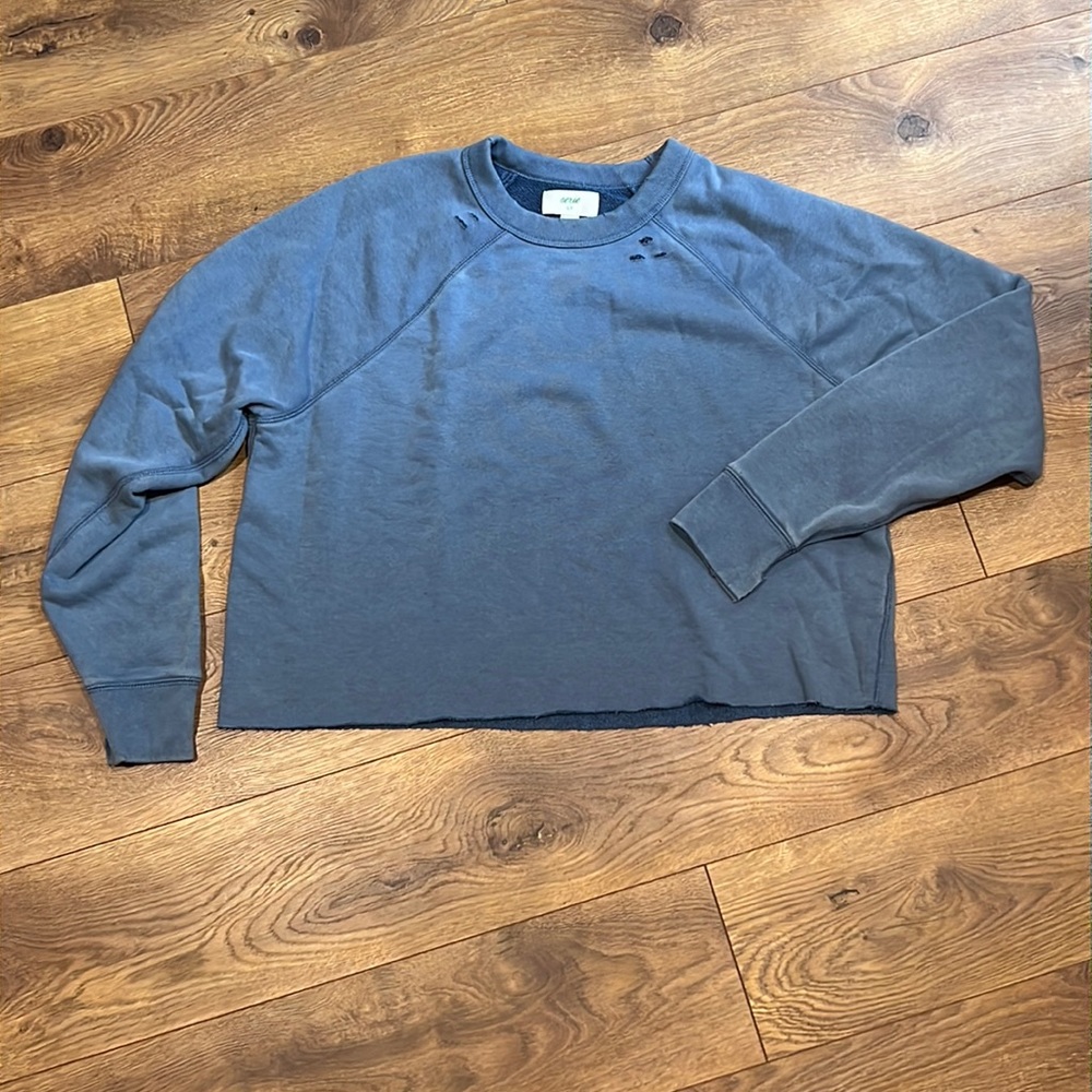 Aerie Small Blue Cropped Sweatshirt